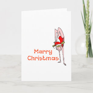 Gymnastic Merry Christmas Holiday Card