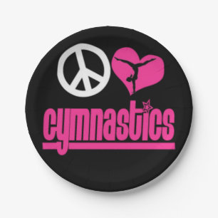 Gymnastic paper plates gymnast party supplies