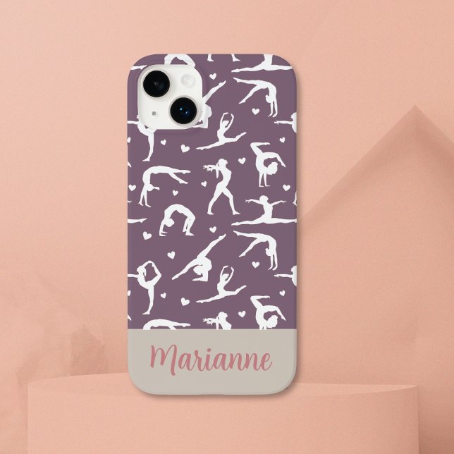 Gymnastic Purple Custom Name Girlie Modern Case-Mate iPhone Case (Creator Uploaded)