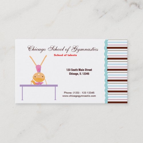 Gymnastic School Business Cards