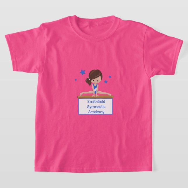 Gymnastic School Class Academy Custom Text   T-Shirt (Laydown)