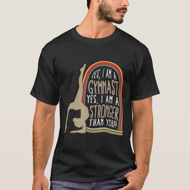 Gymnastic Stronger Than You Women Fitness Gymnasti T-Shirt (Front)