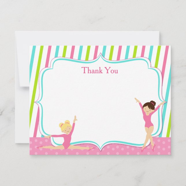 Gymnastic Thank You Cards (Front)
