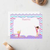 Gymnastic Thank You Notes (Front/Back In Situ)