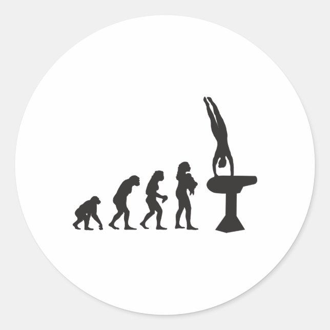 Gymnastic Vault Classic Round Sticker (Front)