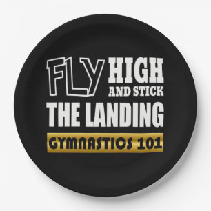 Gymnastics 101 Fly High - Bar Gymnast Paper Plates