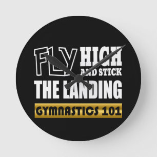Gymnastics 101 Fly High - Bar Gymnast Round Clock