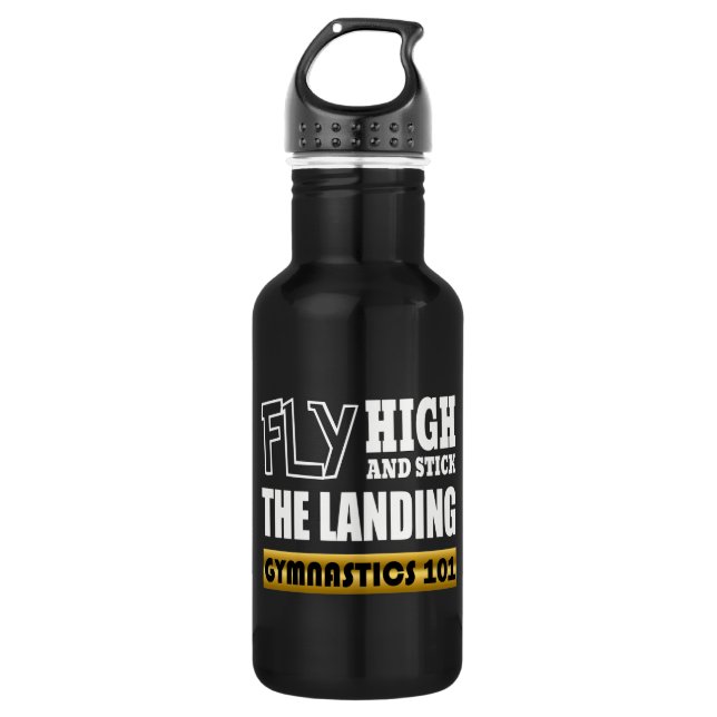 Gymnastics 101 Fly High - Bar Gymnast Stainless Steel Water Bottle (Front)