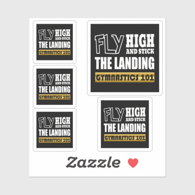 Gymnastics 101 Fly High - Bar Gymnast Sticker (Sheet)