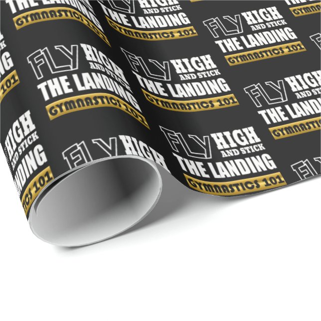Gymnastics 101 Fly High - Bar Gymnast Wrapping Paper (Roll Corner)