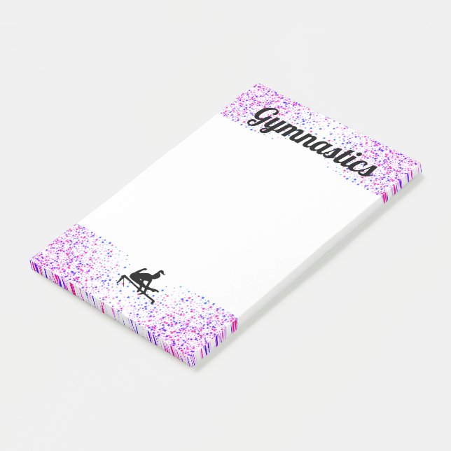 Gymnastics 4" x 6" Post-It Notes (Angled)
