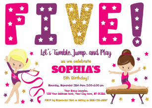 5th birthday invitations zazzle