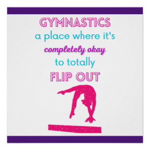 Gymnastics A Place Where It's Okay To Flip Out Poster