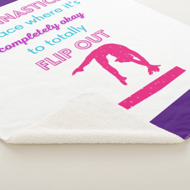 Gymnastics A Place Where It's Okay To Flip Out  Sherpa Blanket (3/4)