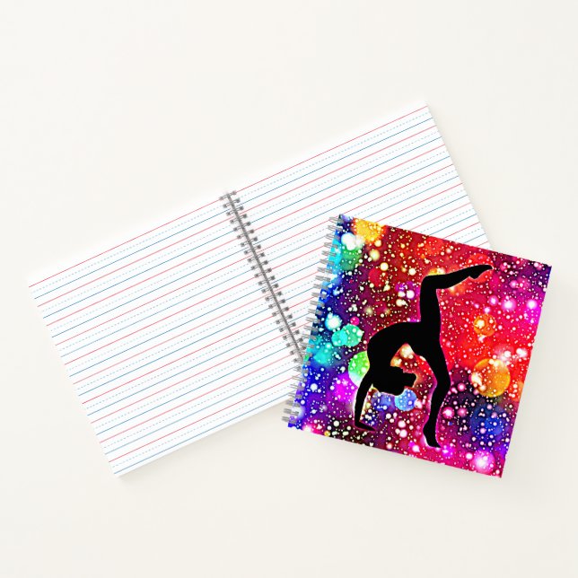 Gymnastics Abstract Bubble Dot Handstand Pose  Notebook (Inside)