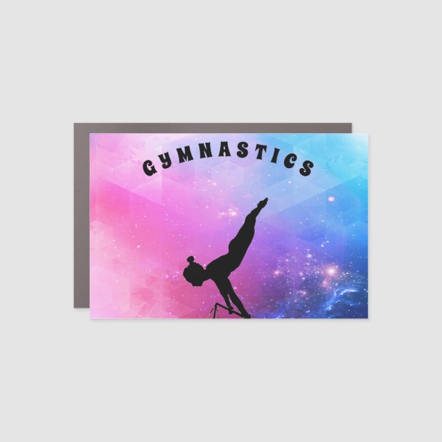 Gymnastics Abstract Car Magnet (Front)