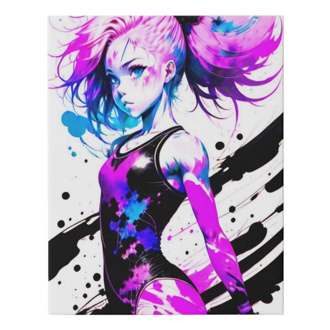 Gymnastics Abstract Spirit of the Gymnast Faux Canvas Print (Front)