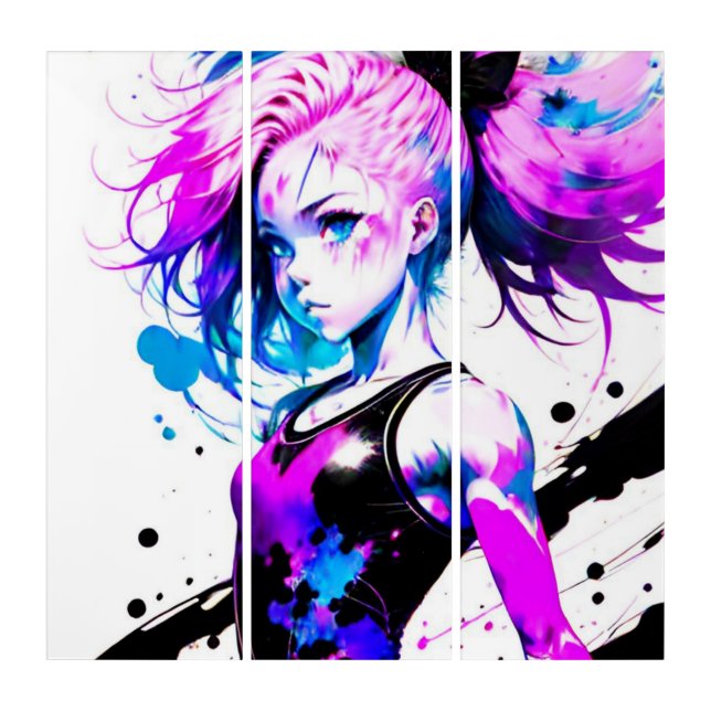 Gymnastics Abstract Spirit of the Gymnast Triptych (Front)