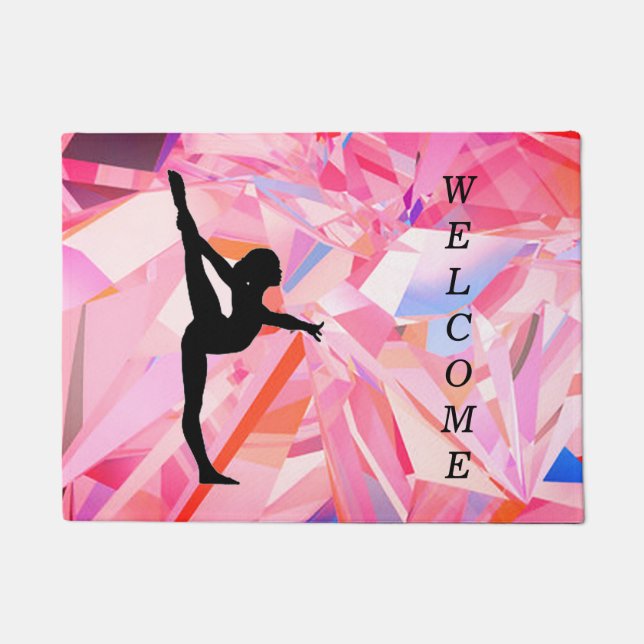 Gymnastics Abstract Welcome Door Mat (Front)