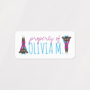 Gymnastics Acro Acrobatics Tumbling Dancer Girl Kids' Labels
