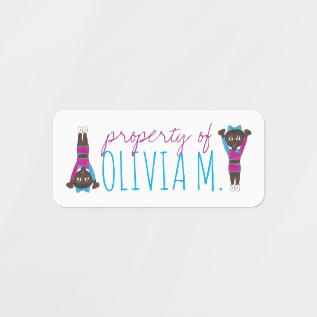 Gymnastics Acro Acrobatics Tumbling Dancer Girl Kids' Labels (Design 2)