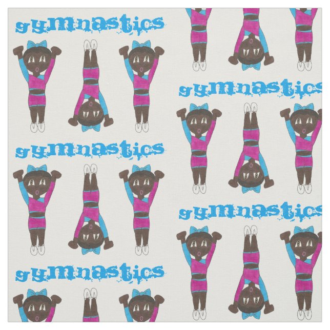 Gymnastics Acro Acrobatics Tumbling Girl Gymnast Fabric (Swatch)