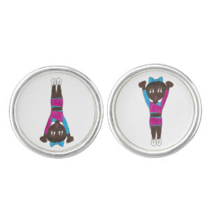 Gymnastics Acrobatics Dance Gym Dad Tumbling Gift Cufflinks