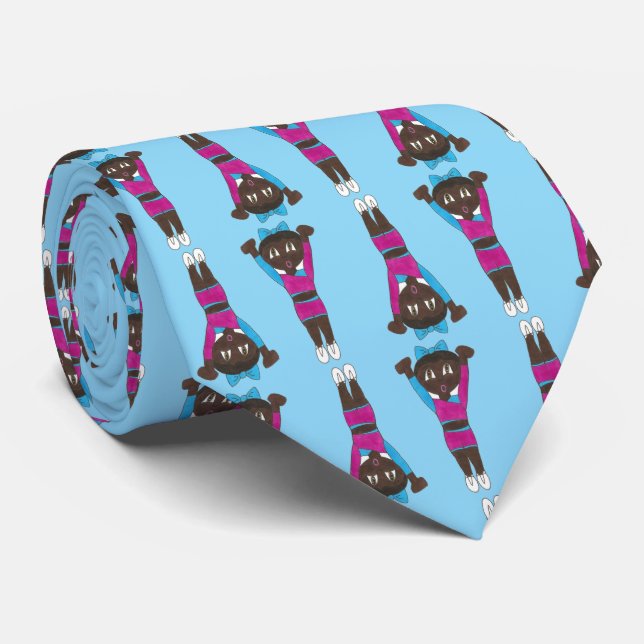 Gymnastics Acrobatics Dance Gym Dad Tumbling Gift Neck Tie (Rolled)