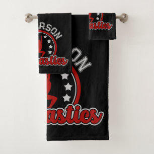Gymnastics ADD NAME Gymnast Vault Floor Athlete Bath Towel Set