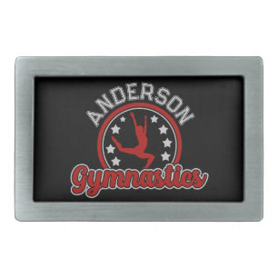 Gymnastics ADD NAME Gymnast Vault Floor Athlete Belt Buckle