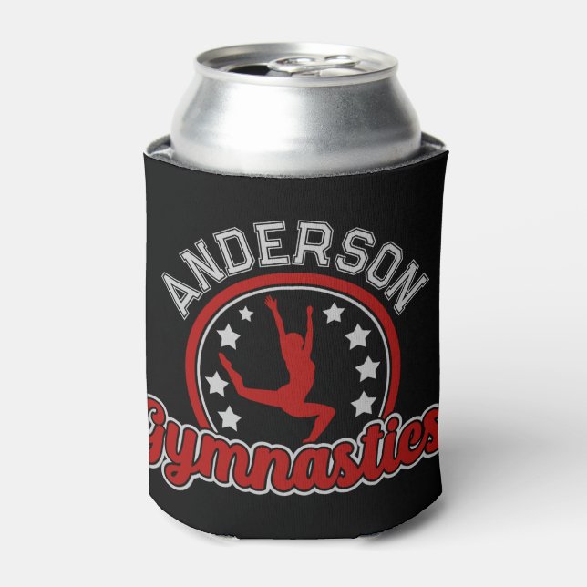 Gymnastics ADD NAME Gymnast Vault Floor Athlete  Can Cooler (Can Front)