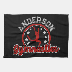 Gymnastics ADD NAME Gymnast Vault Floor Athlete Kitchen Towel