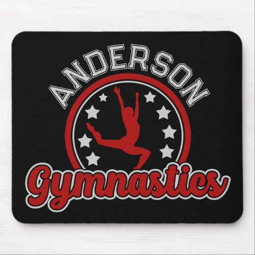 Gymnastics ADD NAME Gymnast Vault Floor Athlete Mouse Pad