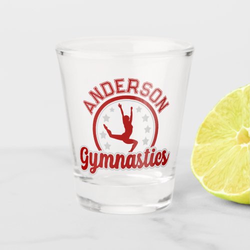 Gymnastics ADD NAME Gymnast Vault Floor Athlete Shot Glass