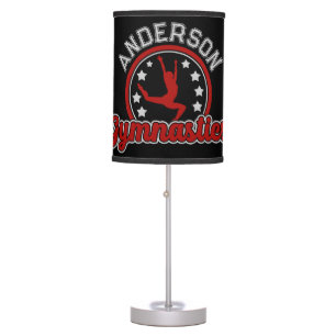 Gymnastics ADD NAME Gymnast Vault Floor Athlete Table Lamp