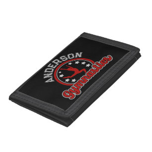 Gymnastics ADD NAME Gymnast Vault Floor Athlete Tri-fold Wallet