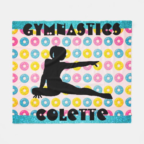 Gymnastics and Donuts Fleece Blanket
