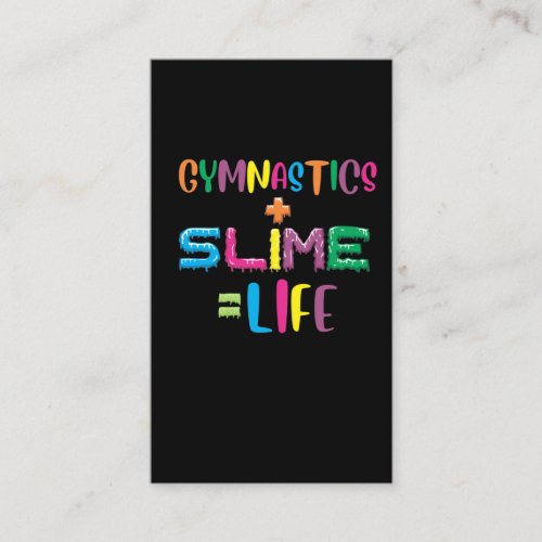 Gymnastics and Slime Loving Kid Gymnast Athlet Business Card