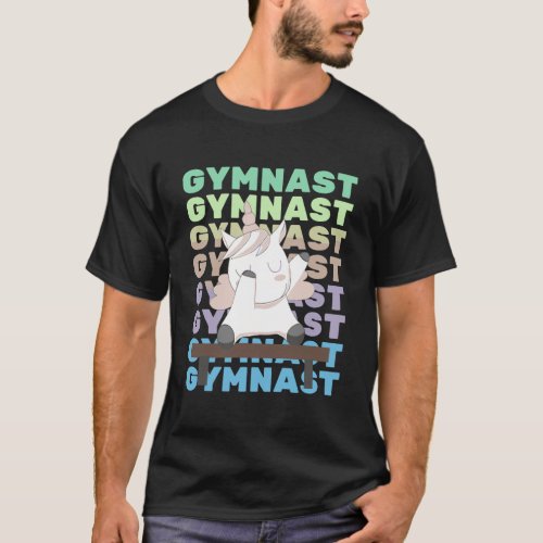Gymnastics And Unicorn Gymnast Sports Series T_Shirt