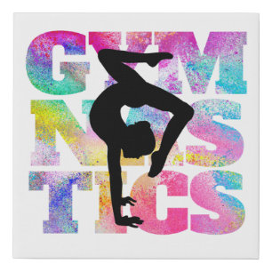 Gymnastics Art Faux Canvas Print