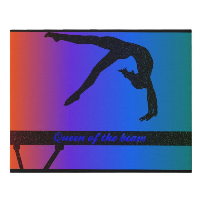 Gymnastics Art "Queen of the beam" Canvas Print (Front)
