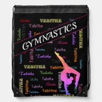 Gymnastics Bag with Personalized Name All Over