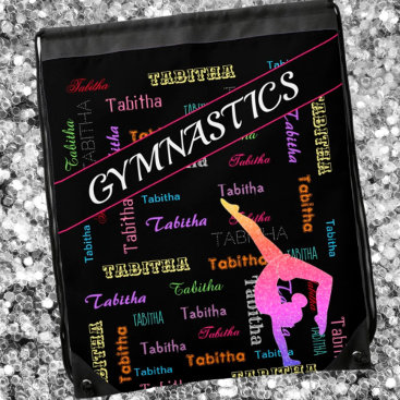Gymnastics Bag with Personalized Name All Over
