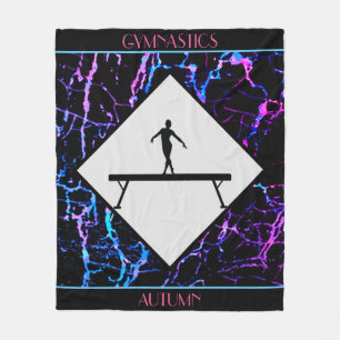 Gymnastics Balance Beam Abstract Fleece Blanket