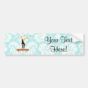 Gymnastics Balance Beam Bumper Sticker