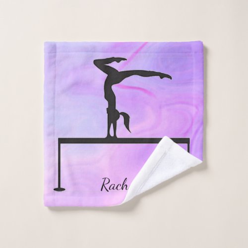 Gymnastics Balance Beam Custom Wash Cloth Towel