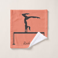 Gymnastics Balance Beam Custom Wash Cloth Towel