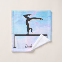 Gymnastics Balance Beam Custom Wash Cloth Towel