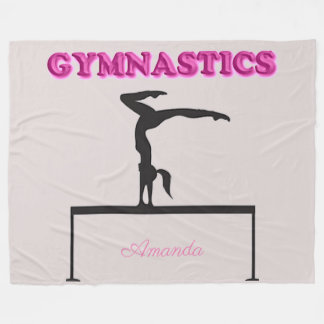Gymnastics Balance Beam Fleece Blanket
