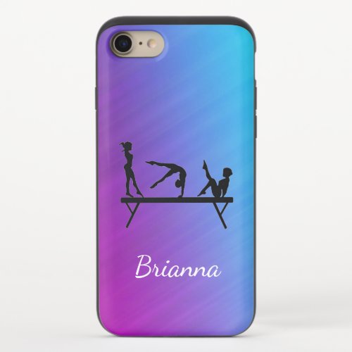 Gymnastics Balance Beam Gradient iPhone 87 Slider Case